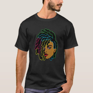 Camiseta Mujer negra africana afro pelo Guay historia negra