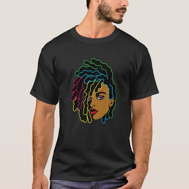 Camiseta Mujer negra africana afro pelo Guay historia negra (Anverso)
