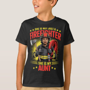 Camiseta Mujer Negra Bombero Tía Titi Tía