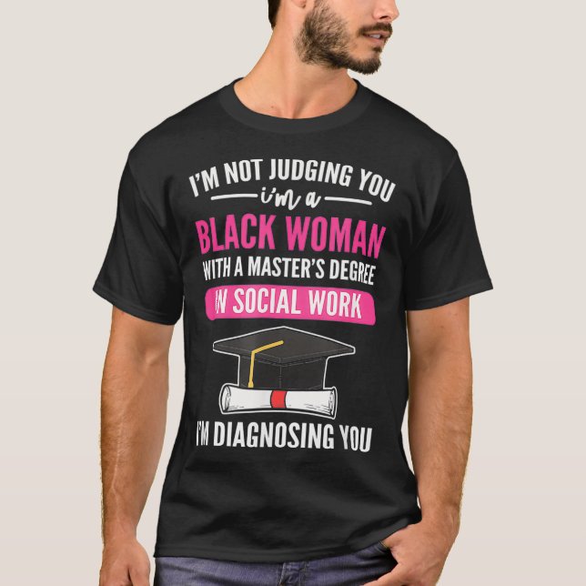 Camiseta Mujer negra de MSW No te estoy juzgando, estoy dia (Anverso)