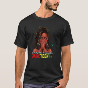 Camiseta Mujer negra de pelo de Loc'd recuerda a mis antepa