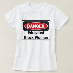 Camiseta Mujer negra educada