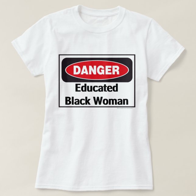 Camiseta Mujer negra educada (Diseño del anverso)