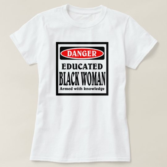 Camiseta Mujer negra educada