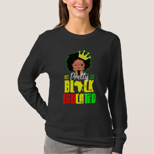 Camiseta Mujer negra educada negra Reina negra Histo negro