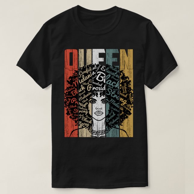 Camiseta Mujer negra fuerte educada en África (Diseño del anverso)