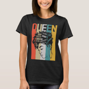 Camiseta Mujer negra fuerte reina africana afro melanina pe