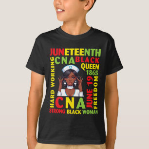 Camiseta Mujer Negra Fuerte Reina Negra Trabajadora Dura Cn