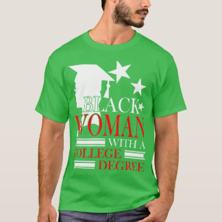 Camiseta Mujer negra HBCU con regalo de grado universitario