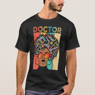 Camiseta Mujer negra médica tiene historia negra estilo cab