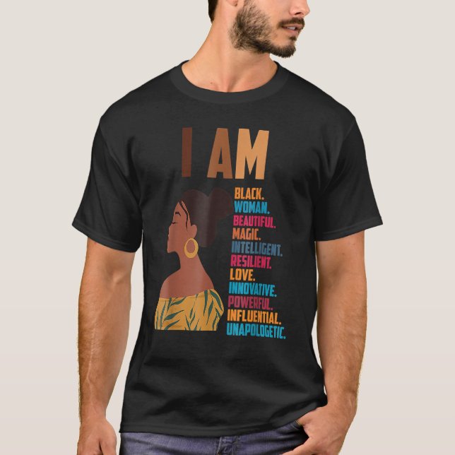 Camiseta Mujer negra Mes de historia negra afroamericana H (Anverso)
