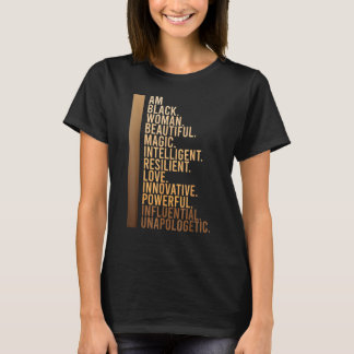 Camiseta Mujer negra: Mes de historia negra educada negra