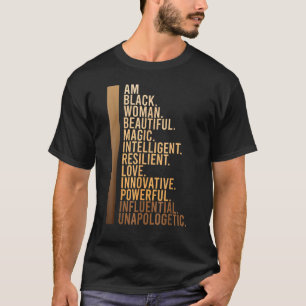 Camiseta Mujer negra: Mes de historia negra educada negra
