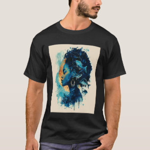 Camiseta Mujer Negra Mística Reina Piscis Soñadora Estrella
