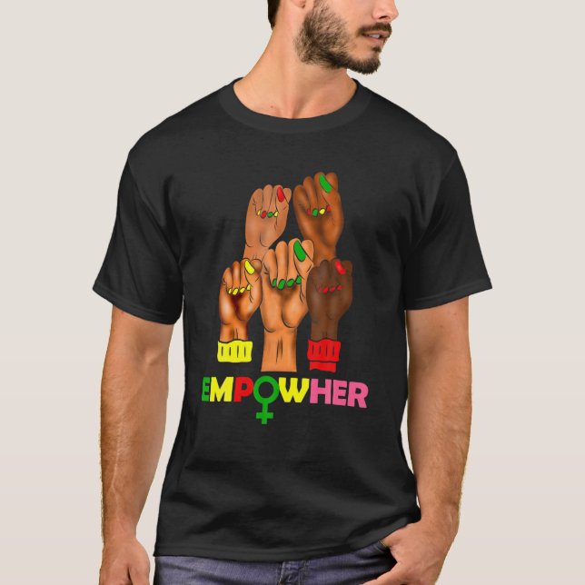 Camiseta Mujer negra recuerda historia negra afroamericana  (Anverso)