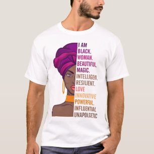 Camiseta Mujer negra y bella orgullosa de ser mujer negra 