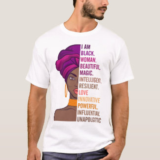 Camiseta Mujer negra y bella orgullosa de ser mujer negra