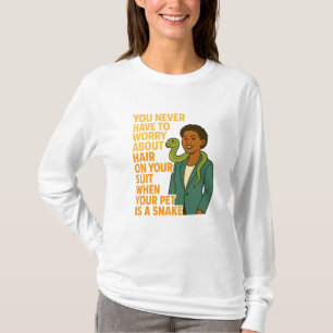 Camiseta Mujer Negra y Serpiente Mascota – Cita Divertida s