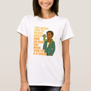 Camiseta Mujer Negra y Serpiente Mascota – Cita Divertida s