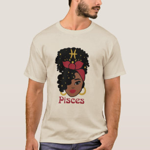Camiseta Mujer negra Zodiac Pisces