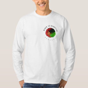 Camiseta Mujer niña negra panafricana orgullo afro verde ro