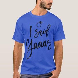 Camiseta Mujer Novia Dije Yaaas Con Gráficos De Anillo