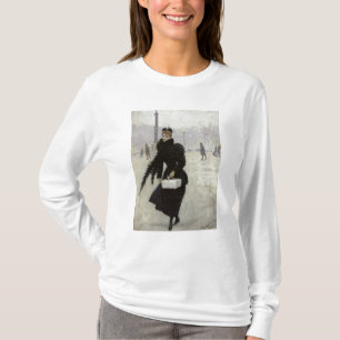 Camiseta Mujer parisiense en la plaza de la Concordia