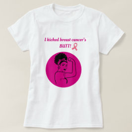 Camiseta Mujer Patada en el Trasero de Cáncer de S