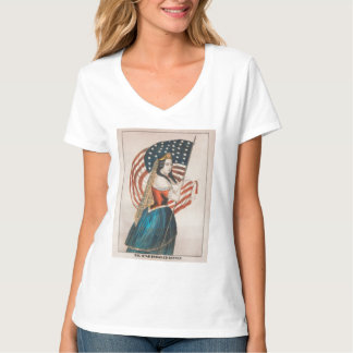 Camiseta Mujer patriota americana | Bandera americana