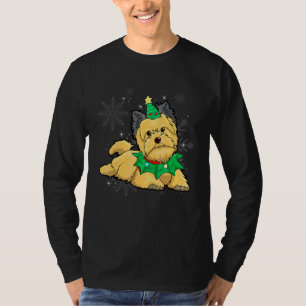 Camiseta Mujer Perro Briard Árbol de Navidad Perro