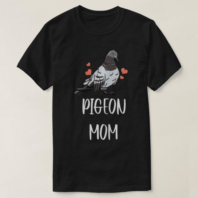Camiseta Mujer Pigeon Mamá Patrón de hojas Girly Fowl Dove  (Diseño del anverso)