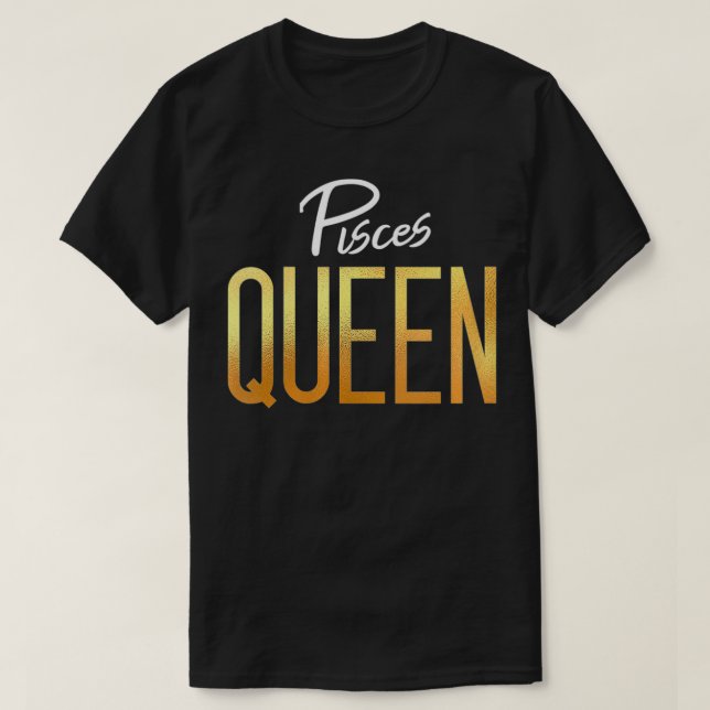 Camiseta Mujer Piscis Reina Piscis Rótulo de Astrología de  (Diseño del anverso)