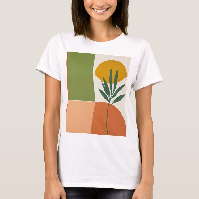 camiseta mujer planta minimal (Anverso)