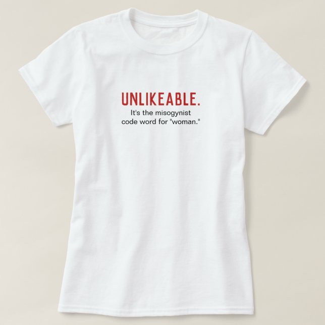 Camiseta Mujer poco agradable antimisoginia feminista (Diseño del anverso)