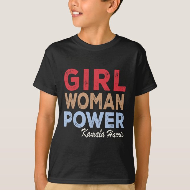 Camiseta Mujer Poder Kamala Harris Retro Vintage (Anverso)