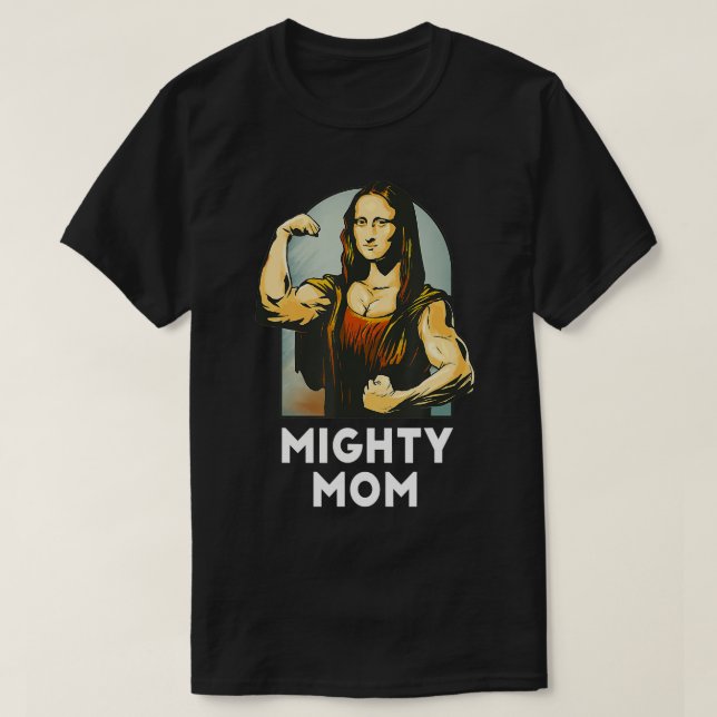 Camiseta Mujer poderosa: Mamá graciosa es una supe heroína  (Diseño del anverso)
