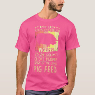Camiseta Mujer Pot Bellie Pig Design - Mujer agricultora de
