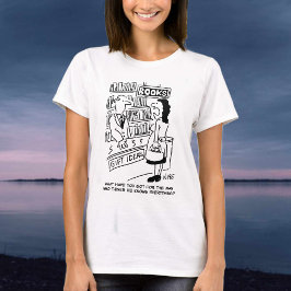 Camiseta Mujer pregunta en una librería