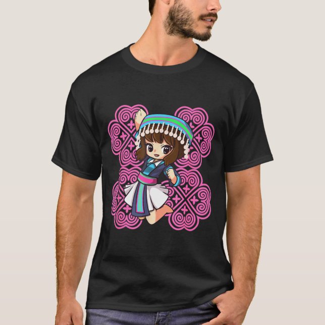 Camiseta Mujer princesa fuerte hmong miao hmoob (Anverso)