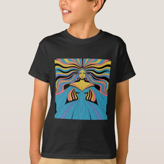 Camiseta Mujer Psicodélica Mística - Una Visión Espiritual  (Anverso)