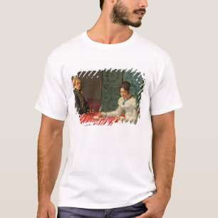Camiseta Mujer que escribe una letra