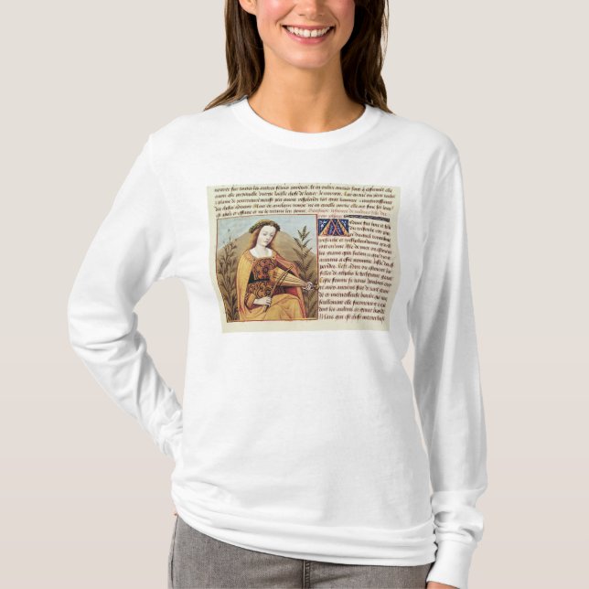 Camiseta Mujer que juega un viol (Anverso)