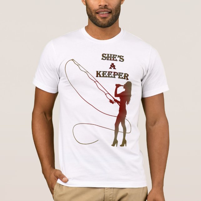 Camiseta Mujer que se dedica a la pesca (Anverso)