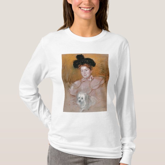 Camiseta Mujer que sostiene un perro (Anverso)