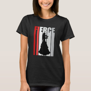 Camiseta Mujer que toca el violín rojo instrumento musical