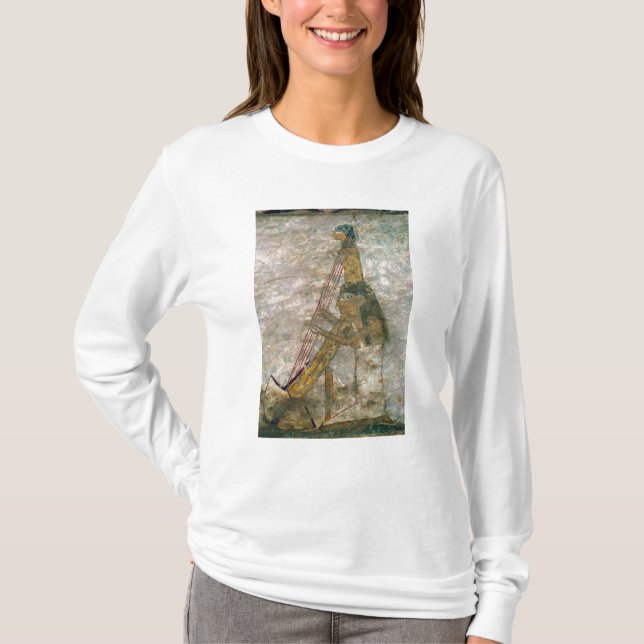 Camiseta Mujer que toca una arpa arqueada (Anverso)