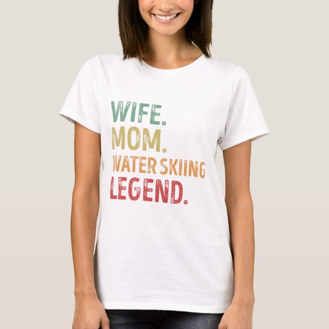 Camiseta Mujer: Regalo de esquí de leyenda de esquí acuátic (Anverso)