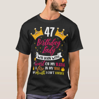Camiseta Mujer regalo de la dama de 47 años de edad de 47 a