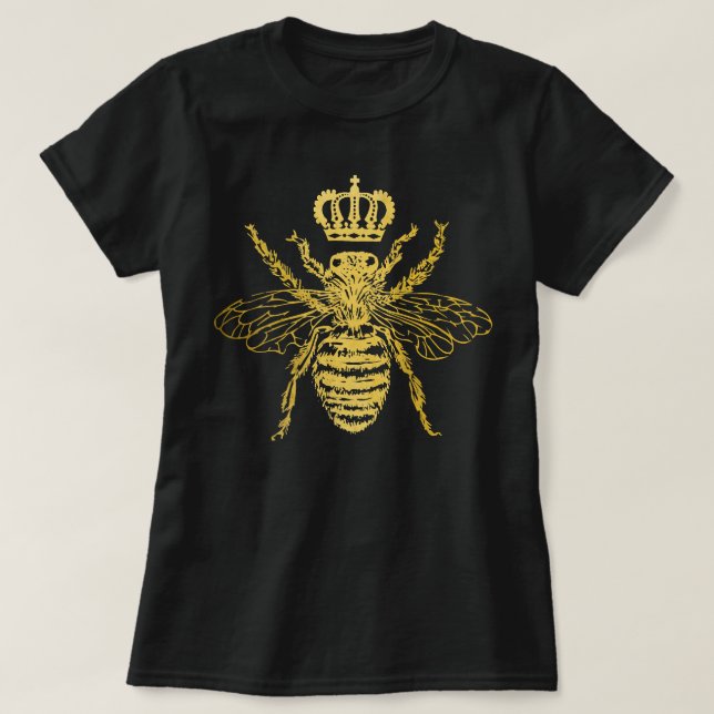 Camiseta Mujer Reina Beekeeper apicultura Vintage Funn (Diseño del anverso)
