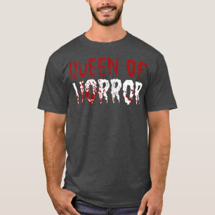 Camiseta Mujer Reina de horror Graciosa fanática de Hallowe